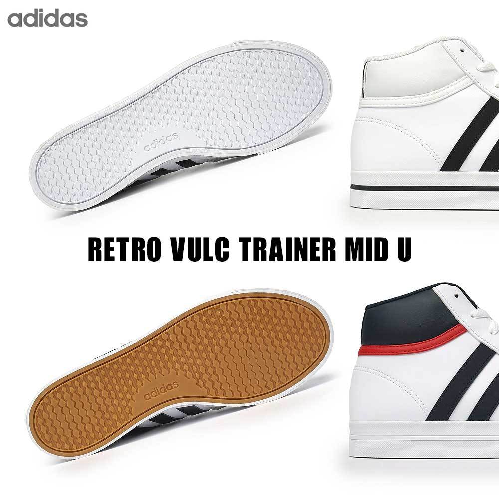 アディダス スニーカー メンズ レディース レトロ バルク トレーナー Mid U ペア お揃い ユニセックス ミッドカット Adidas Retro Vulc Trainer Mid U マイスキップ