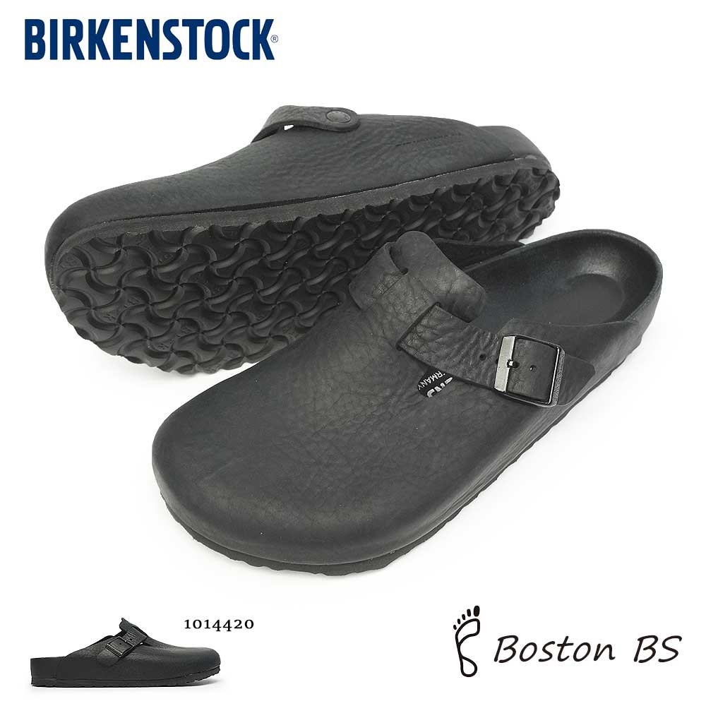 ビルケンシュトック メンズ サンダル ボストン BS コンフォート 定番 クロッグ ナチュラルレザー オールブラック Birkenstock  Boston BS