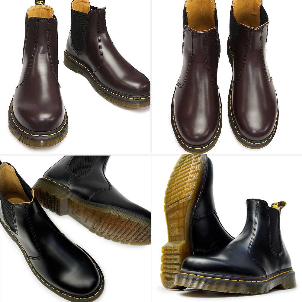 ドクターマーチン サイドゴアブーツ 正規品 2976YS チェルシーブーツ イエローステッチ 22227001 27280626 Dr.Martens  2976 YS CHELSEA BOOT Black