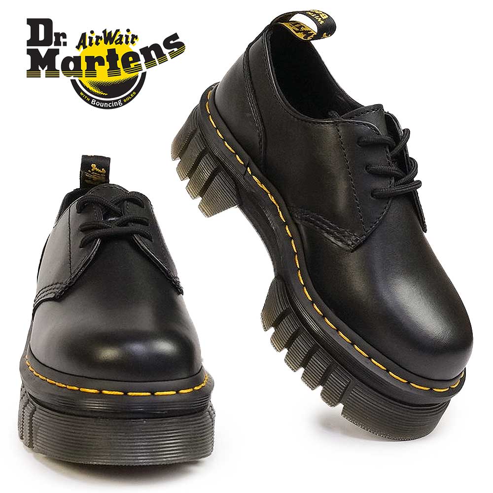 ドクターマーチン 厚底 カジュアルシューズ AUDRICK 3ホールシューズ レディース 軽量 本革 Dr.MARTENS AUDRICK 3 EYE  SHOE