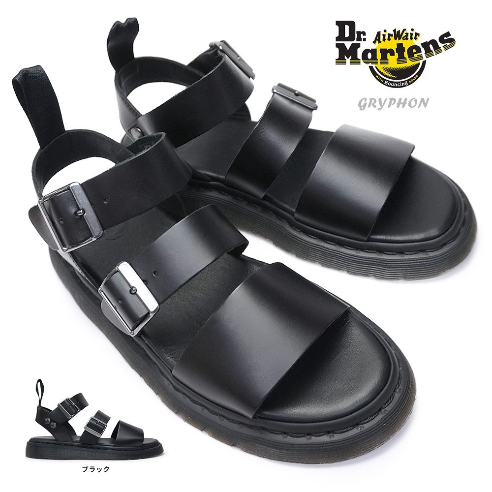 ドクターマーチン サンダル グリフォン 15695001 メンズ レディース レザー 本革 Dr.Martens GRYPHON BRANDO 15695001 マイスキップ