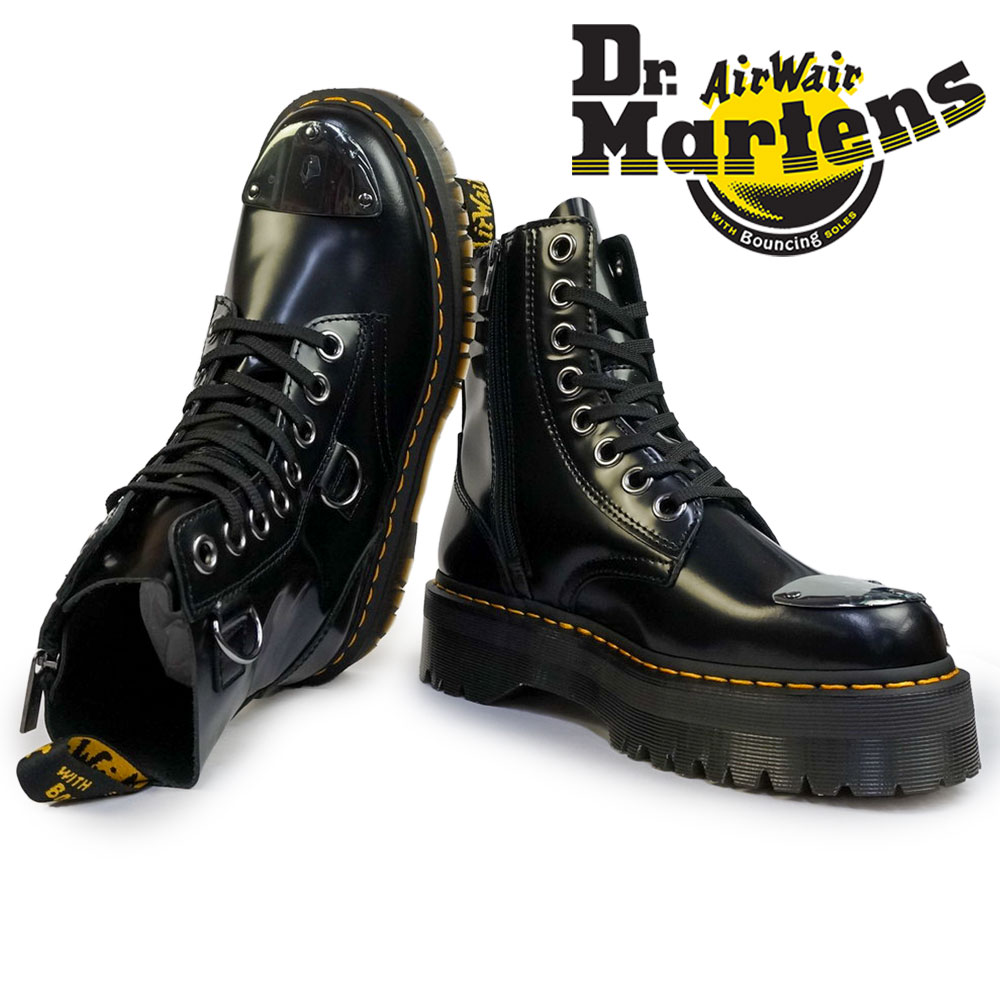 ファッションDr.Martens JADON 8 ホールブーツ ブラック UK7 厚底 - 靴