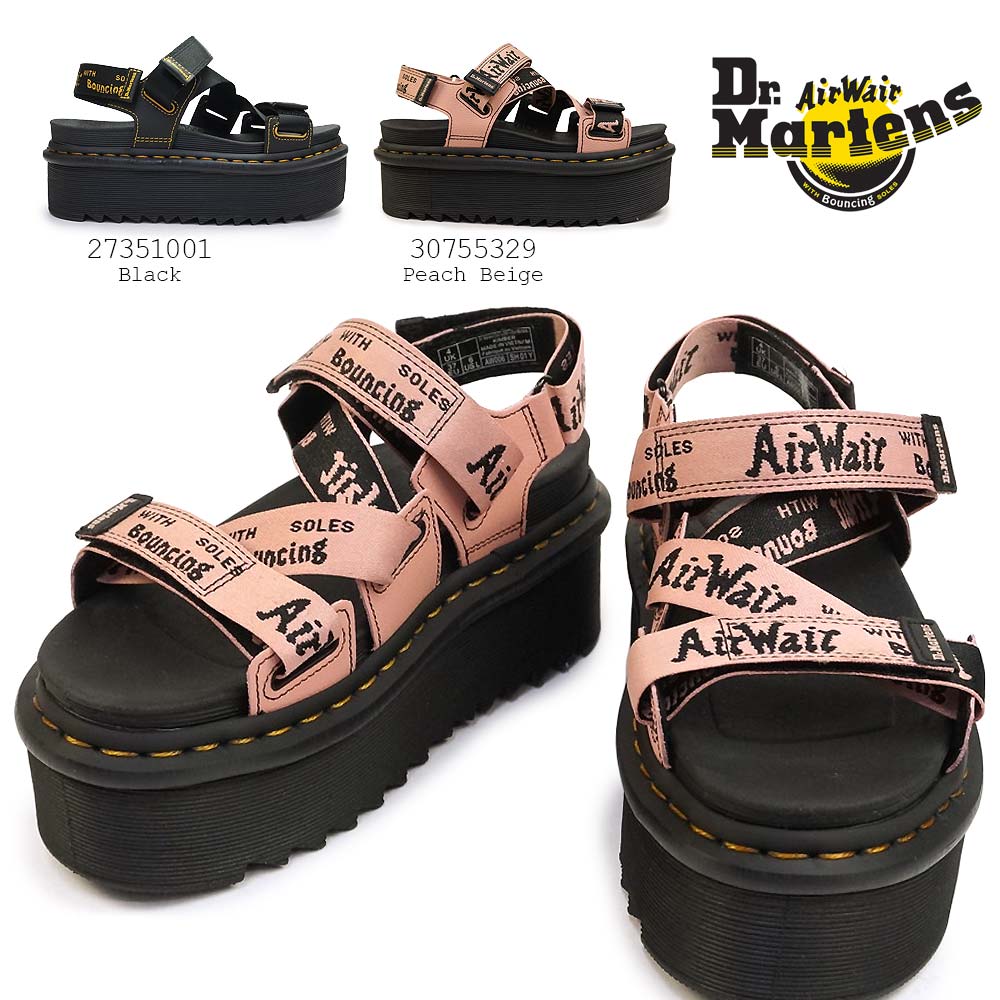 ドクターマーチン レディース サンダル KIMBER キンバー 厚底 ウェビングストラップ ロゴストラップ 正規品 Dr.Martens QUAD  ZEBRILUS KIMBER