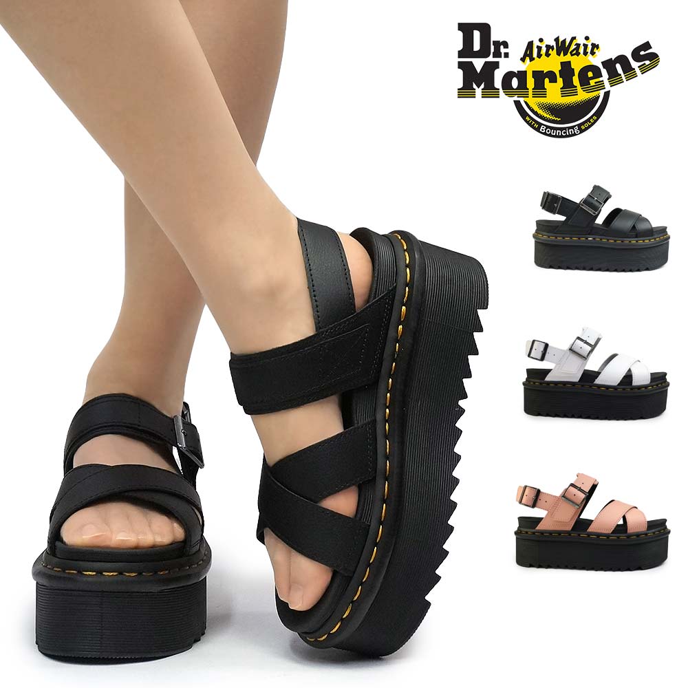 新品 Dr.Martens ドクターマーチン 厚底レザーサンダル-