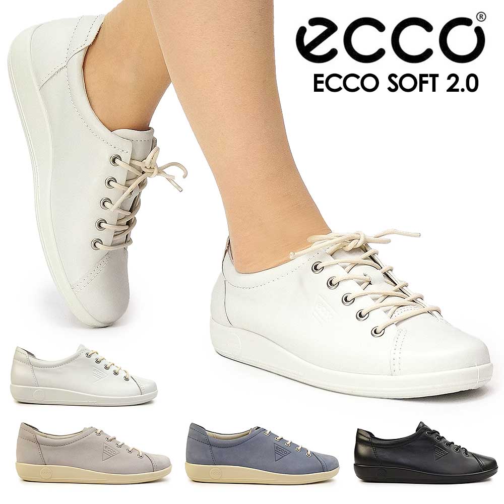 エコー 靴 レザースニーカー レディース 206503 エコーソフト 2.0 ウォーキングシューズ 本革 カジュアルシューズ ECCO SOFT  2.0 マイスキップ