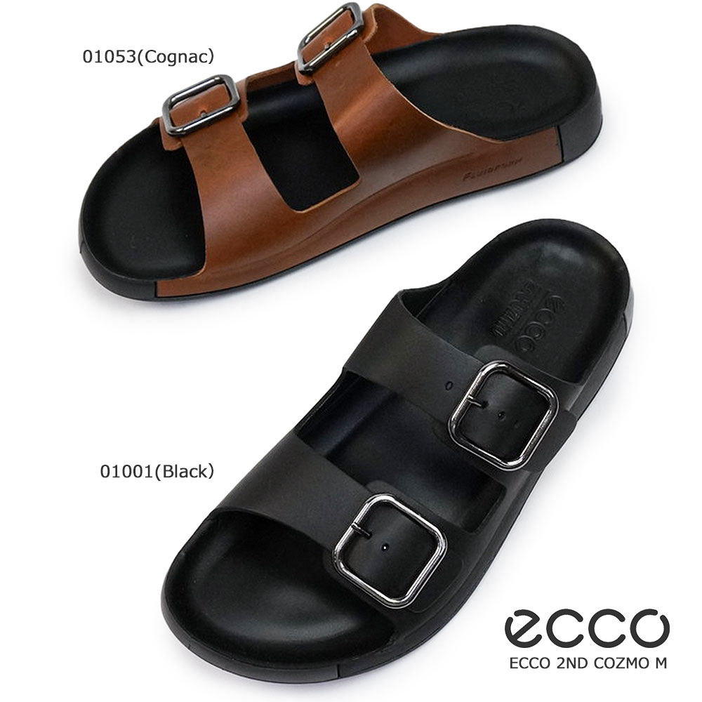 エコー 靴 レザー サンダル メンズ 500934 ビックバックル 本革 カジュアル コンフォート ソフトレザー 軽量 ECCO 2ND COZMO M