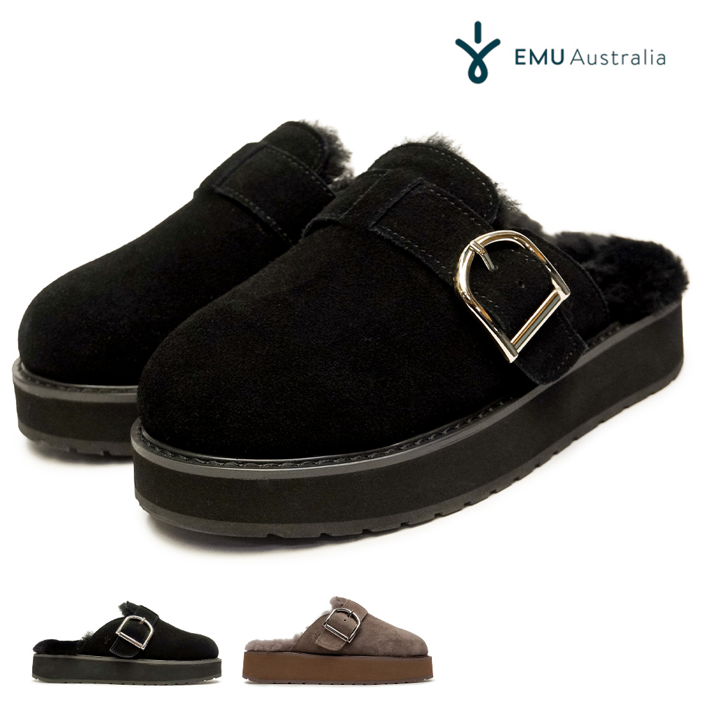 ウィンターセール】エミュオーストラリア ムートンサンダル 厚底