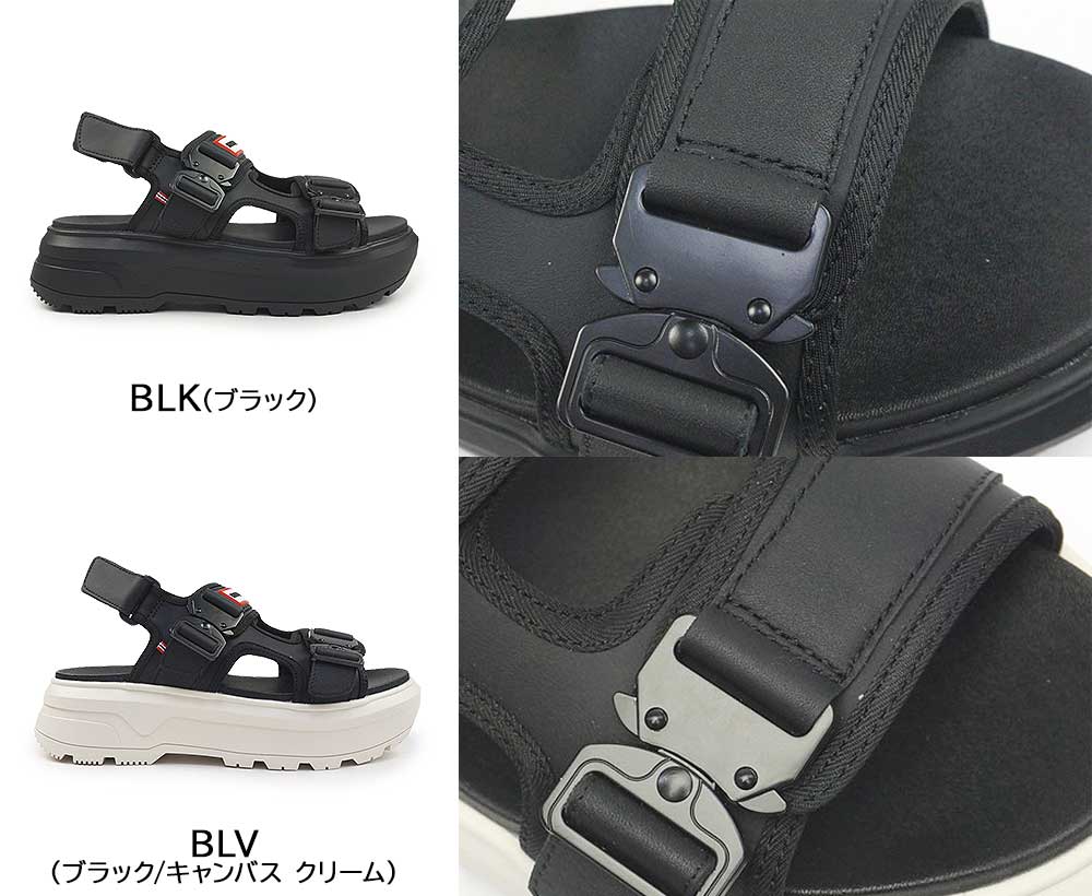 サンダル・ミュール [HUNTER] City Level Neo Leather Buckle Sandals : 3color ハンター 厚底サンダル メンズ レディース シティ リベル ネオ