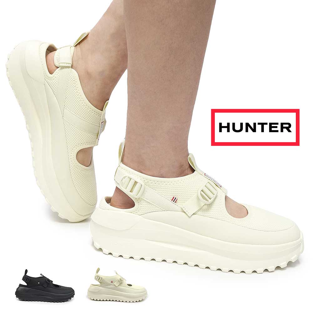 hunter ローファーサンダル HUNTER ブラック ローファー風 サンダル UK6 24.5 - メルカリ