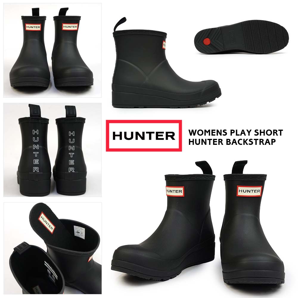 春のコレクション HUNTER レインブーツ UK5 プレイショートバック