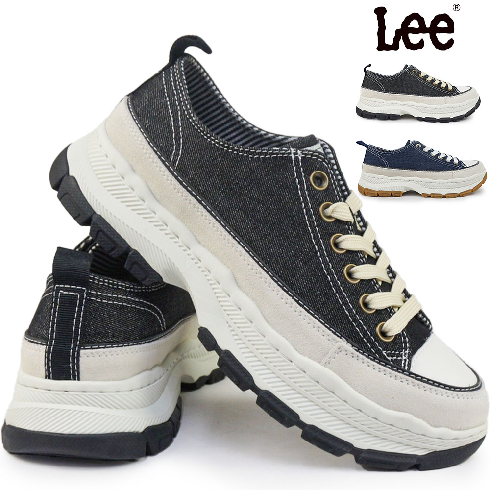 【25秋冬新作】 Lee リー メンズ スニーカー E86211 デニム スエード シューズ カジュアルシューズ 軽量 厚底 普段履き ウィンターセール】Lee リー メンズ スニーカー E86211 デニム