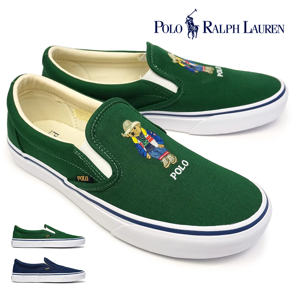 ポロ ラルフローレン スニーカー RA34 メンズ スリッポン キートンスリップ キャンバス POLO BEAR POLO RALRH LAUREN  KEATON SLIP SK SPO