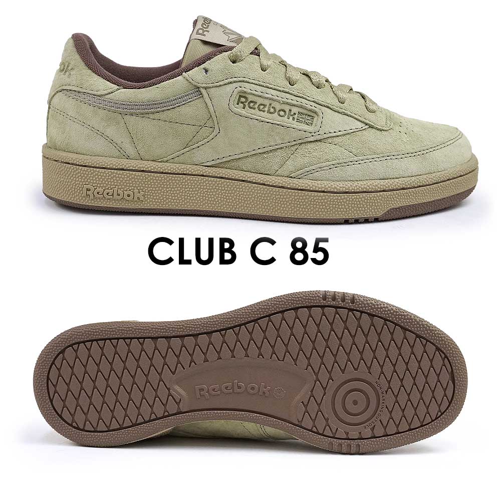 リーボック メンズ スニーカー クラブ シー 85 レディース レザー 運動 ユニセックス カジュアル Reebok Club C  85/100201183（マッシュルーム）/23.0cm（USA4）