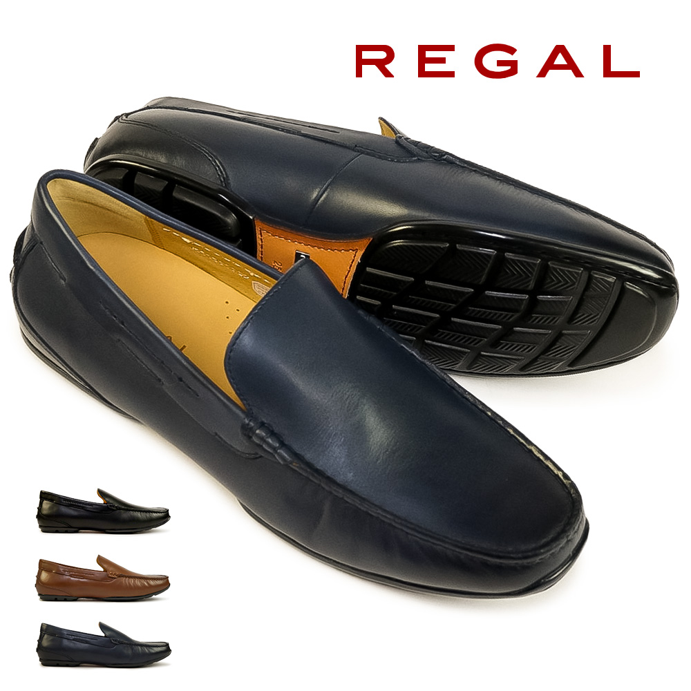 リーガル 靴 メンズ スリッポン 55BL モカシン レザー ビジネスカジュアル バンプシューズ REGAL SLIPON マイスキップ