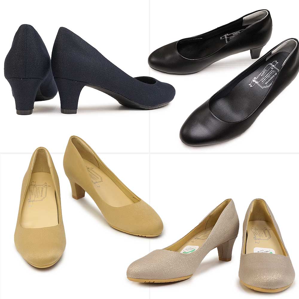 Ladies Pumps・レディースパンプス・24,5cm・ネイビー・ハイヒール