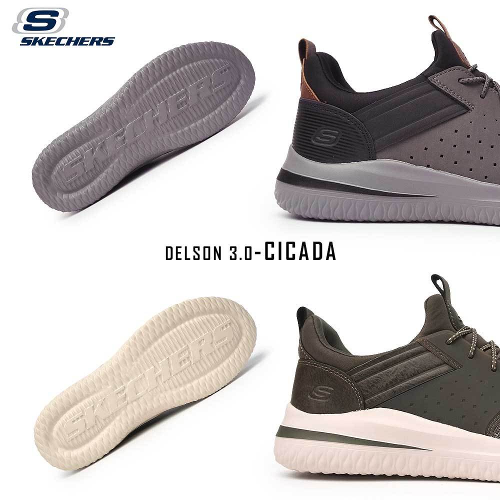 スケッチャーズ メンズ スニーカー 210238 DELSON 3.0 CICADA スリッポン クラシック フィット SKECHERS マイスキップ