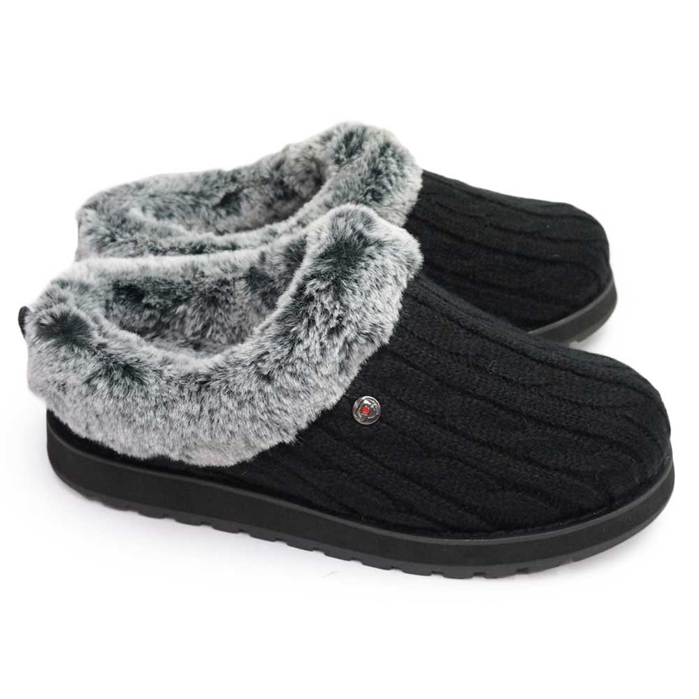 スケッチャーズ レディース スニーカー 31204 スリッポン ボブス ローカット 軽量 ファー SKECHERS BOBS KEEPSAKES  ICE ANGEL